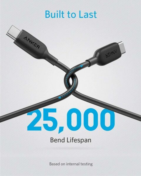 Anker PowerLine III USB-C To USB-C 0.9 Metre Data/Şarj Kablosu Siyah 60W Güç Destekli A8852