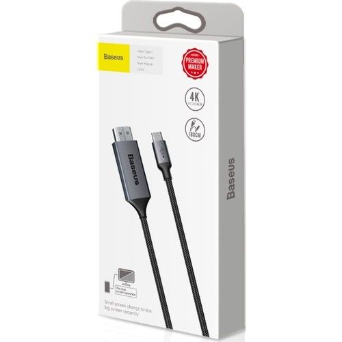 Baseus Type-C Girişi HDMI Dönüştüren Görüntü Aktarım Kablosu 1.80m