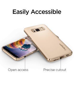 Spigen Galaxy S8 ile Uyumlu Kılıf Thin Fit Gold Maple