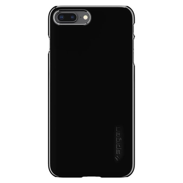 Spigen iPhone 8 Plus ile Uyumlu Kılıf Thin Fit Ultra İnce Jet Black