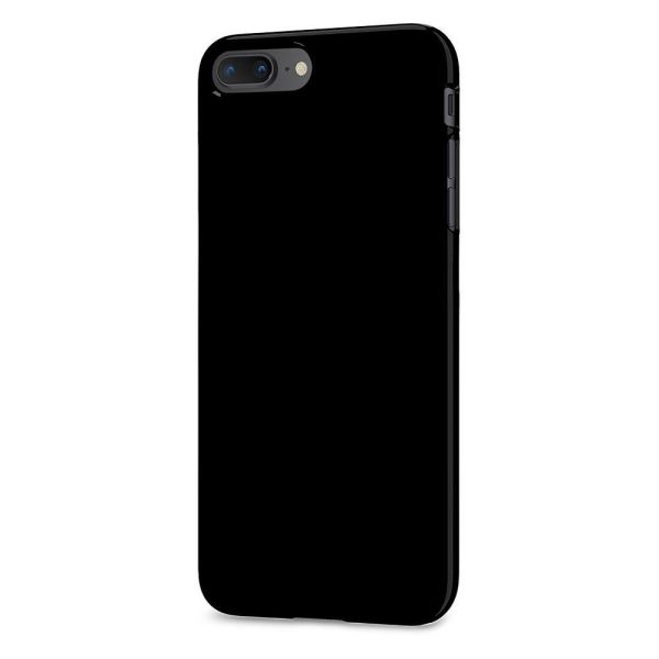 Spigen iPhone 8 Plus ile Uyumlu Kılıf Thin Fit Ultra İnce Jet Black