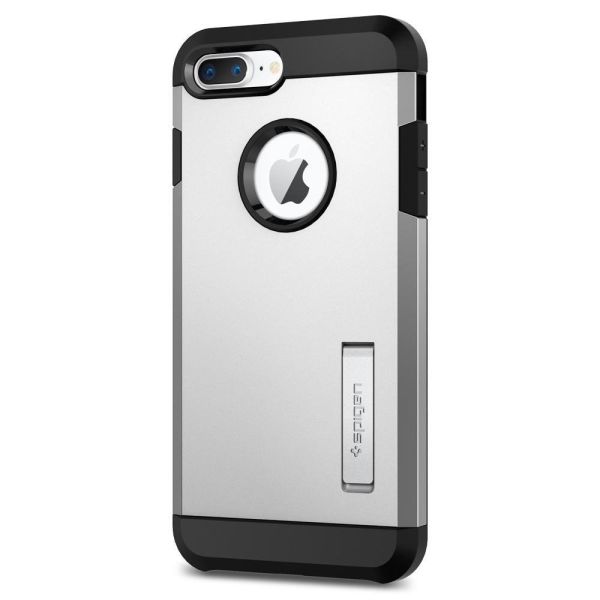 Spigen iPhone 7 Plus / 8 Plus ile Uyumlu Kılıf Tough Armor 2 Satin Silver