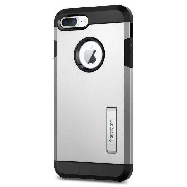 Spigen iPhone 7 Plus / 8 Plus ile Uyumlu Kılıf Tough Armor 2 Satin Silver