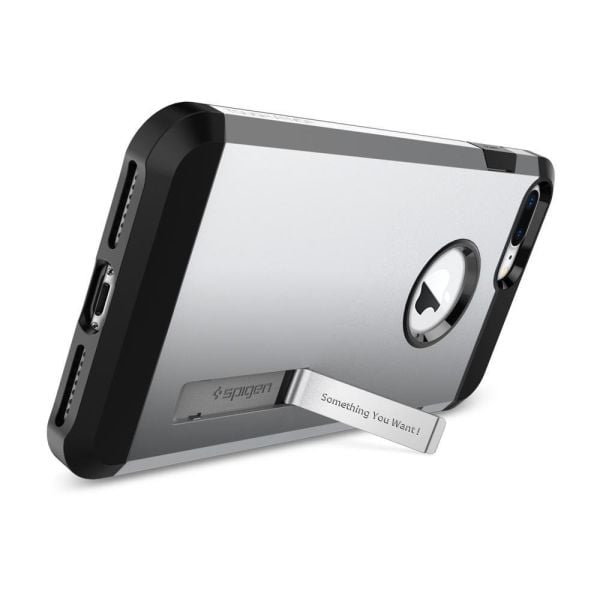 Spigen iPhone 7 Plus / 8 Plus ile Uyumlu Kılıf Tough Armor 2 Satin Silver