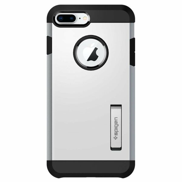 Spigen iPhone 7 Plus / 8 Plus ile Uyumlu Kılıf Tough Armor 2 Satin Silver