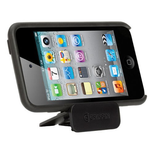 Griffin iPod Touch 4 ile Uyumlu Şeffaf Siyah Stantlı Kılıf Reveal RE01915