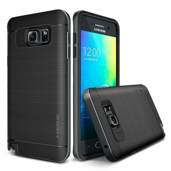 Verus Galaxy Note 5 ile Uyumlu High Pro Shield Series Kılıf Renk  Steel Silver