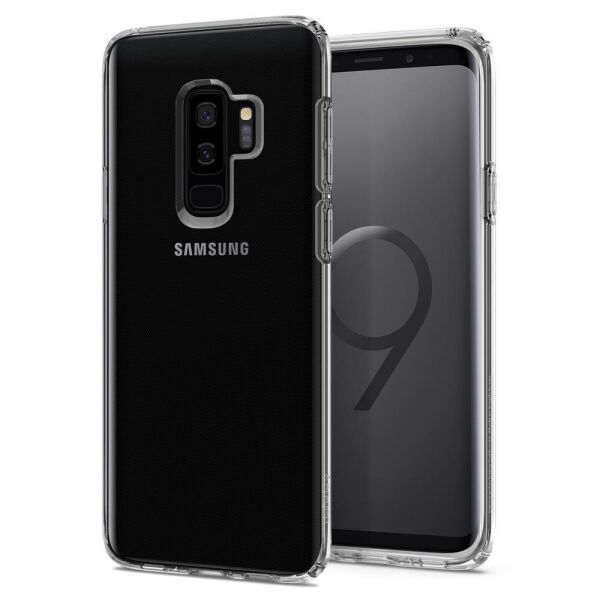 Spigen Galaxy S9 Plus ile Uyumlu Kılıf Liquid Crystal 4 Tarafı Koruma Crystal Clear