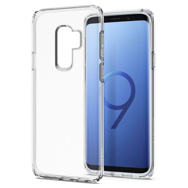 Spigen Galaxy S9 Plus ile Uyumlu Kılıf Liquid Crystal 4 Tarafı Koruma Crystal Clear