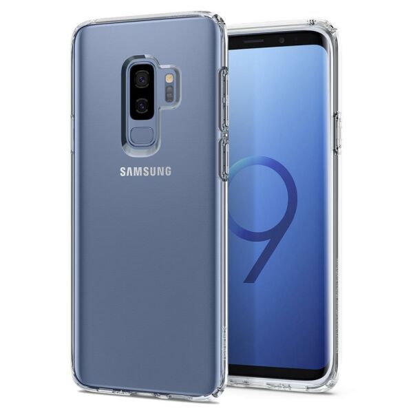 Spigen Galaxy S9 Plus ile Uyumlu Kılıf Liquid Crystal 4 Tarafı Koruma Crystal Clear