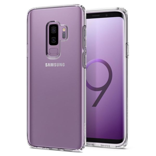 Spigen Galaxy S9 Plus ile Uyumlu Kılıf Liquid Crystal 4 Tarafı Koruma Crystal Clear