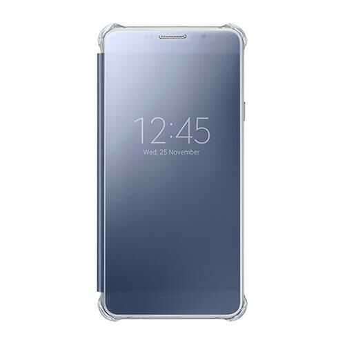 Galaxy A7 (2016) A710F ile Uyumlu Clear View Cover Siyah EF-ZA710CBEGWW