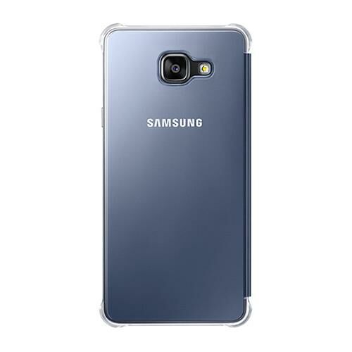 Galaxy A7 (2016) A710F ile Uyumlu Clear View Cover Siyah EF-ZA710CBEGWW