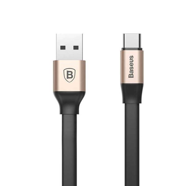 Baseus Nimble 2A Type-C Şarj ve Data Kablosu 1.2 Metre Gold CATMBJ-AOV
