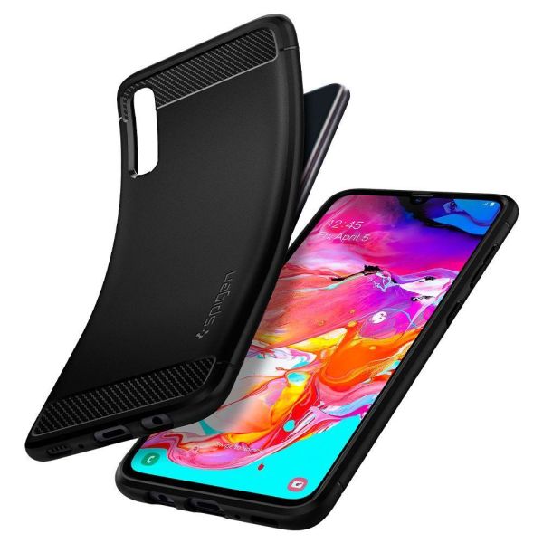 Spigen Galaxy A70 ile Uyumlu Kılıf Rugged Armor