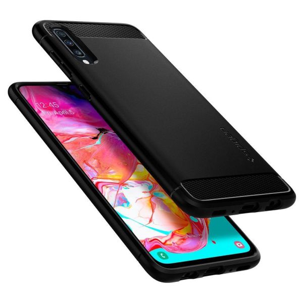 Spigen Galaxy A70 ile Uyumlu Kılıf Rugged Armor