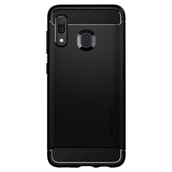 Spigen Galaxy A30 ile Uyumlu Kılıf ,Spigen Rugged Armor Matte Black