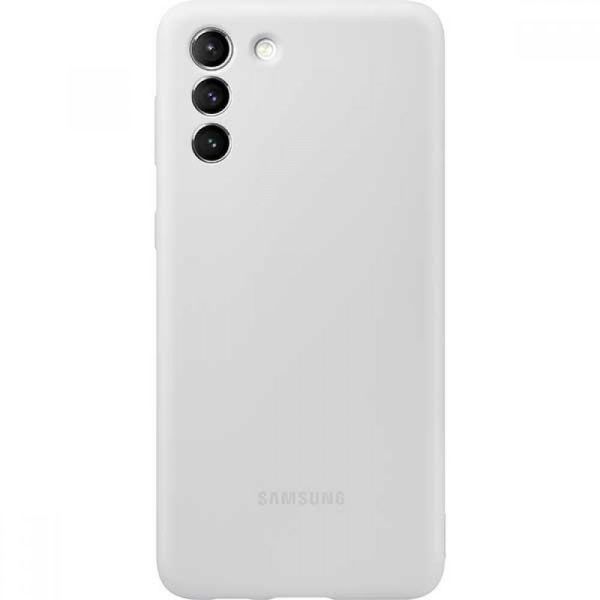 Galaxy S21 Plus ile Uyumlu Silikon Kılıf Açık Gri EF-PG996TJEGWW