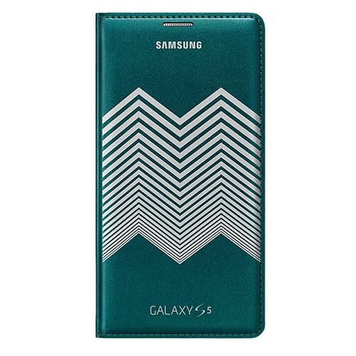 Galaxy S5 ile Uyumlu Nicholas Kırkwood Flip Wallet Kılıf Mavi Beyaz EF-WG900RKEGWW