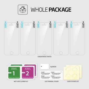 Spigen iPhone SE/5S/5C/5 ile Uyumlu Screen Protector Crystal Ekran Koruyucu 5 Ad.
