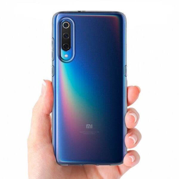 Spigen Mi 9 ile Uyumlu Kılıf Liquid Crystal Fit Crystal Clear