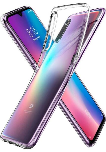 Spigen Mi 9 ile Uyumlu Kılıf Liquid Crystal Fit Crystal Clear