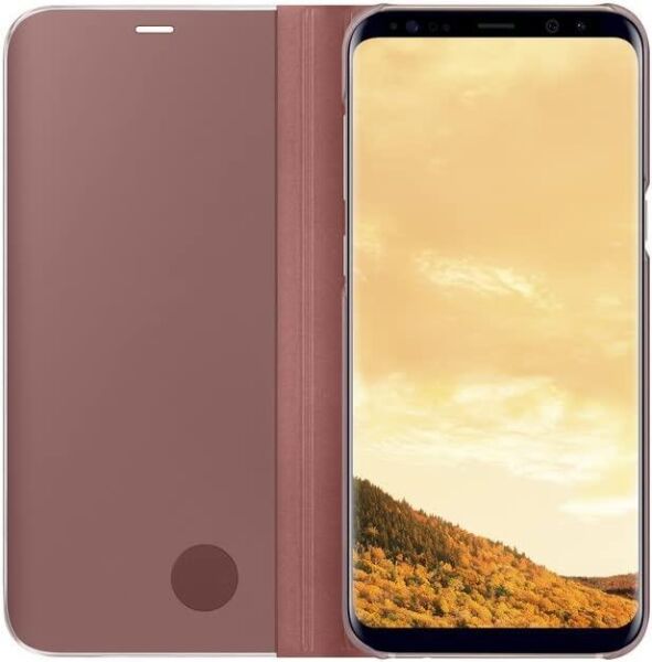 Galaxy S8 Plus ile Uyumlu Clear View Cover Kılıf Pembe EF-ZG955CPEGWW