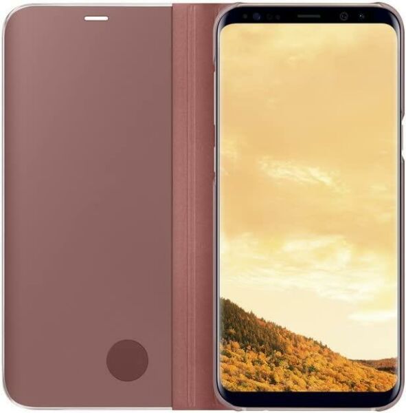 Galaxy S8 Plus ile Uyumlu Clear View Cover Kılıf Pembe EF-ZG955CPEGWW