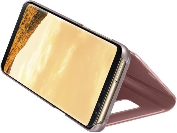 Galaxy S8 Plus ile Uyumlu Clear View Cover Kılıf Pembe EF-ZG955CPEGWW