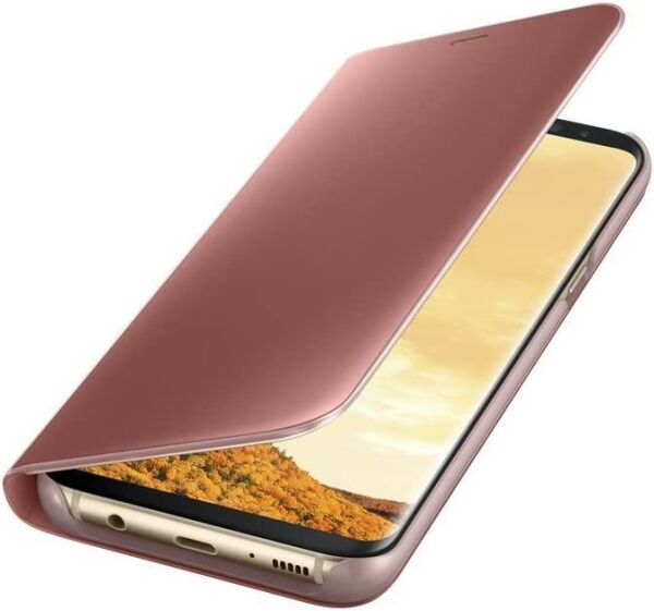 Galaxy S8 Plus ile Uyumlu Clear View Cover Kılıf Pembe EF-ZG955CPEGWW