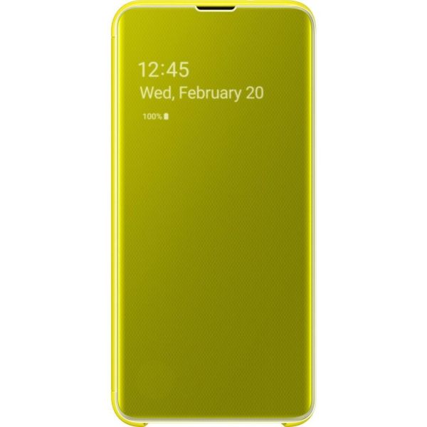 Galaxy S10e ile Uyumlu Clear View KılıfSarı EF-ZG970CYEGWW