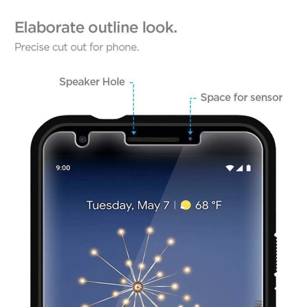 Spigen Pixel 3a ile Uyumlu Cam Ekran Koruyucu GLAS.tR SLIM 2 Adet