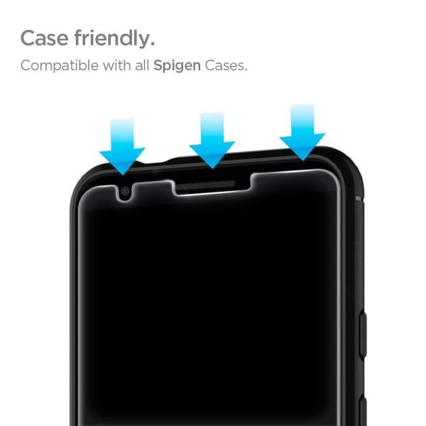 Spigen Pixel 3a ile Uyumlu Cam Ekran Koruyucu GLAS.tR SLIM 2 Adet