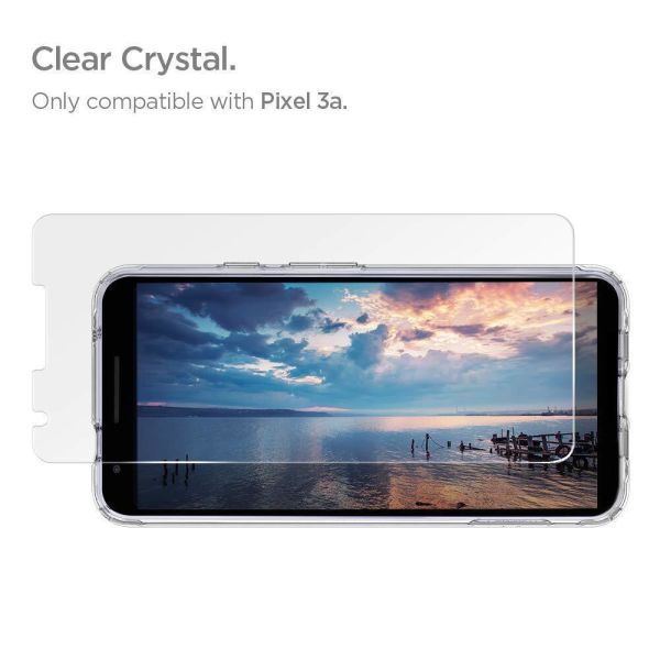 Spigen Pixel 3a ile Uyumlu Cam Ekran Koruyucu GLAS.tR SLIM 2 Adet