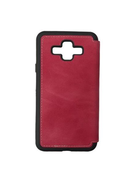 Jopus Galaxy J7 Duo ile Uyumlu Premium Kapaklı Kılıf Pembe