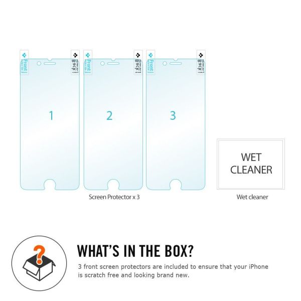 Spigen iPhone 6/6s ile Uyumlu Ekran Koruyucu Crystal 3 Adet