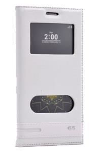 Zore G5 ile Uyumlu Elite Serisi Pencereli Kapaklı Kılıf Beyaz