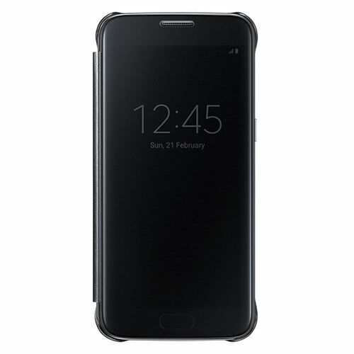 Galaxy S7 ile Uyumlu Clear View Cover Kılıf Siyah EF-ZG930CBEGWW