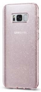 Spigen Galaxy S8 ile Uyumlu Kılıf Liquid Crystal Glitter Rose Quartz