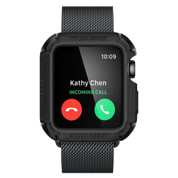 Spigen Apple Watch Series 3/2/1 ile Uyumlu Kılıf Tough Armor 2 (38mm) Matte Black