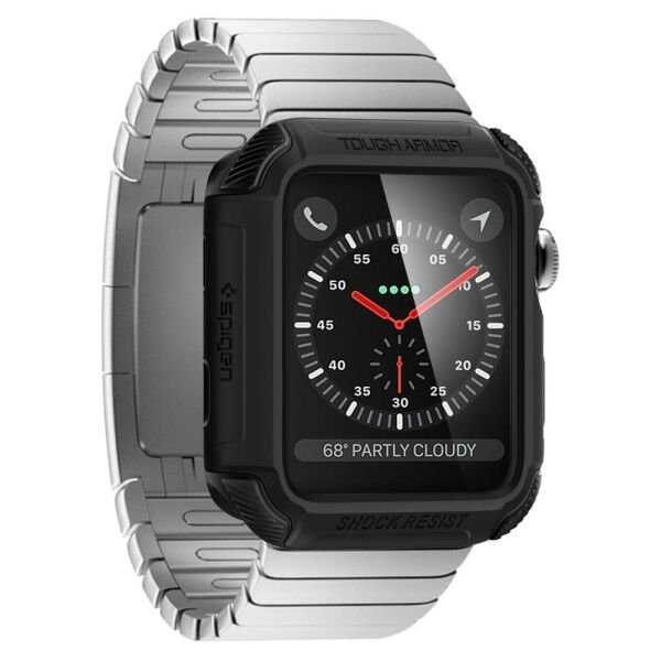 Spigen Apple Watch Series 3/2/1 ile Uyumlu Kılıf Tough Armor 2 (38mm) Matte Black