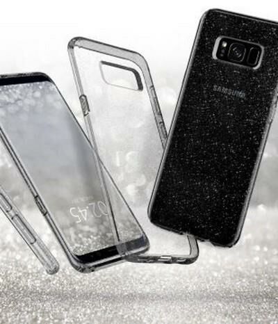 Spigen Galaxy S8 ile Uyumlu Kılıf Liquid Crystal Glitter Space Quartz