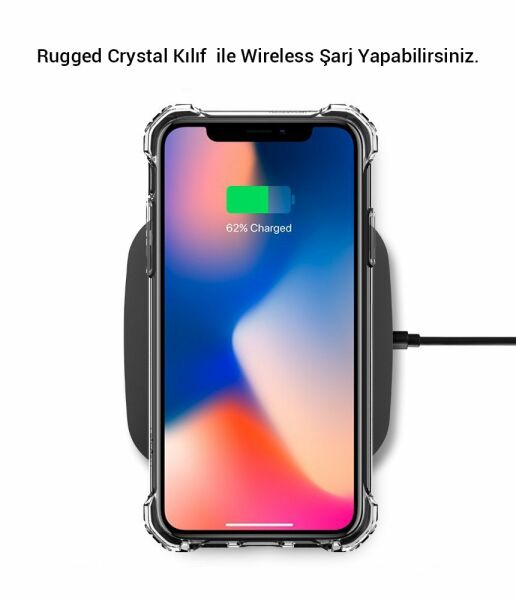 Spigen iPhone X ile Uyumlu Kılıf Rugged Crystal