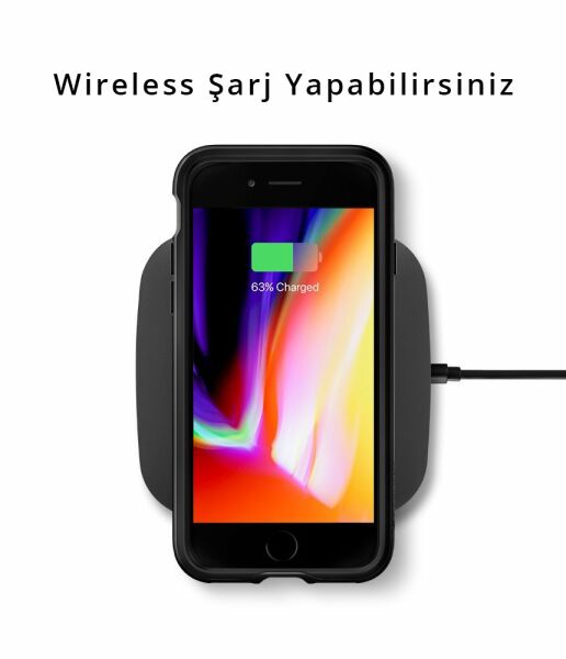 Spigen iPhone 7/8 ile Uyumlu Kılıf Neo Hybrid Herringbone Serisi Shiny Black