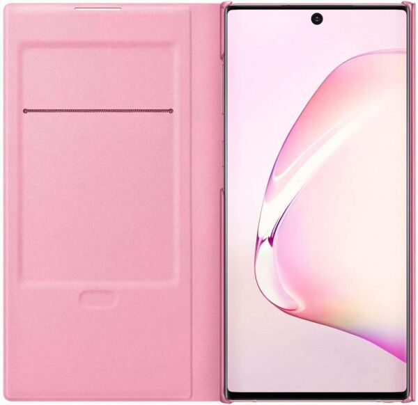 Galaxy Note 10 ile Uyumlu LED View Cover Kılıf (Pembe) EF-NN970PPEGTR