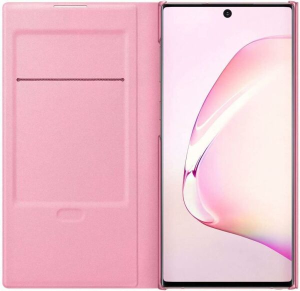 Galaxy Note 10 ile Uyumlu LED View Cover Kılıf (Pembe) EF-NN970PPEGTR
