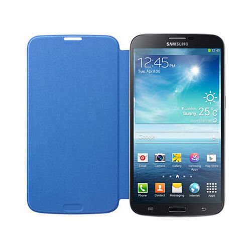 Galaxy Mega i9200 ile Uyumlu Flip Cover Kılıf Mavi EF-FI920BCEGWW