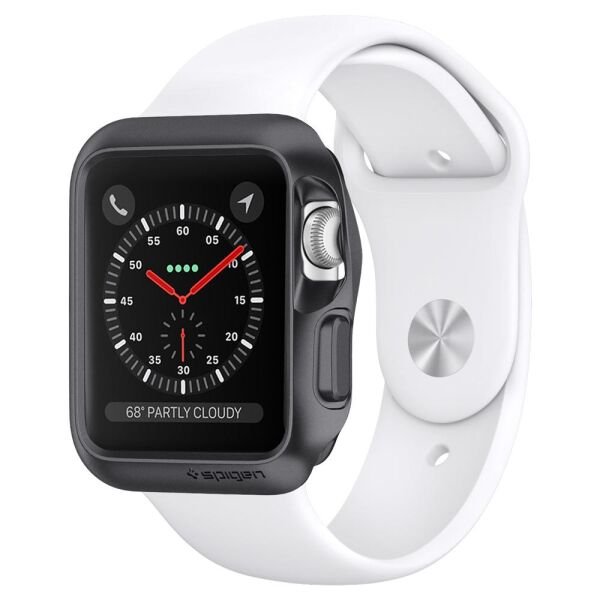 Spigen Apple Watch 1/2/3 ile Uyumlu Kılıf Slim Armor (42mm) Space Gray
