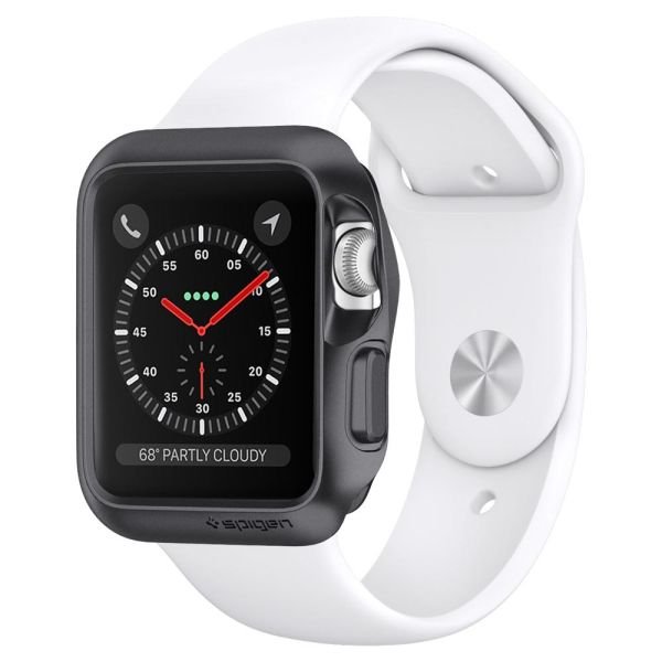 Spigen Apple Watch 1/2/3 ile Uyumlu Kılıf Slim Armor (42mm) Space Gray
