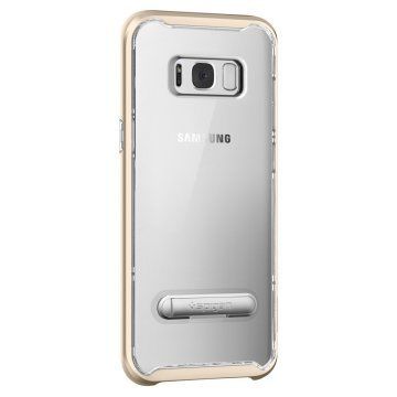 Spigen Galaxy S8 Plus ile Uyumlu Kılıf Crystal Hybrid Gold Maple